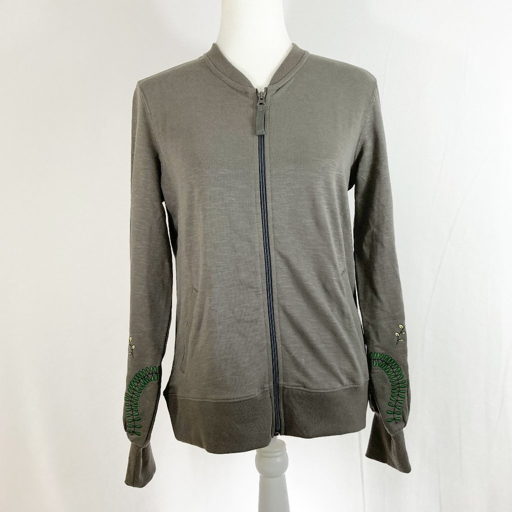 Evy's Tree The Alana Cotton Bomber Full Zip Sweatshirt Size XS